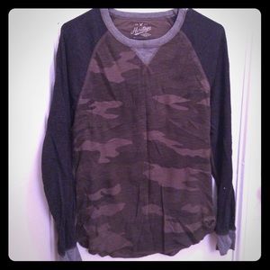 Aeo camo baseball tee thermal